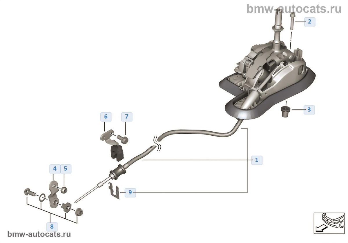 Ручной рычаг переключения передач манжета ручного тормоза BMW e87
