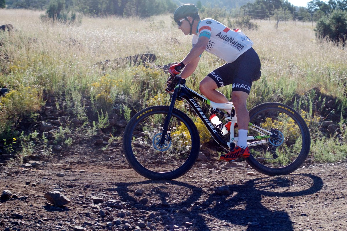 Посадка велосипедиста МТБ