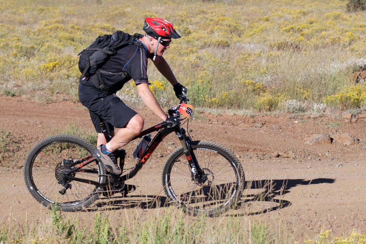 Велосипедист на Горном велосипеде