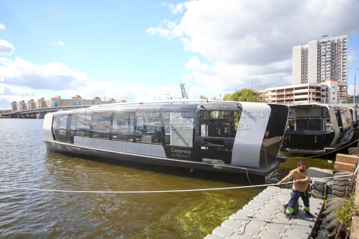 Речной трамвай синичка в Москве