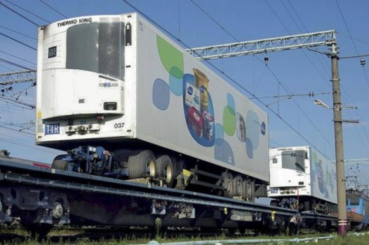 Контрейлерная платформа РЖД