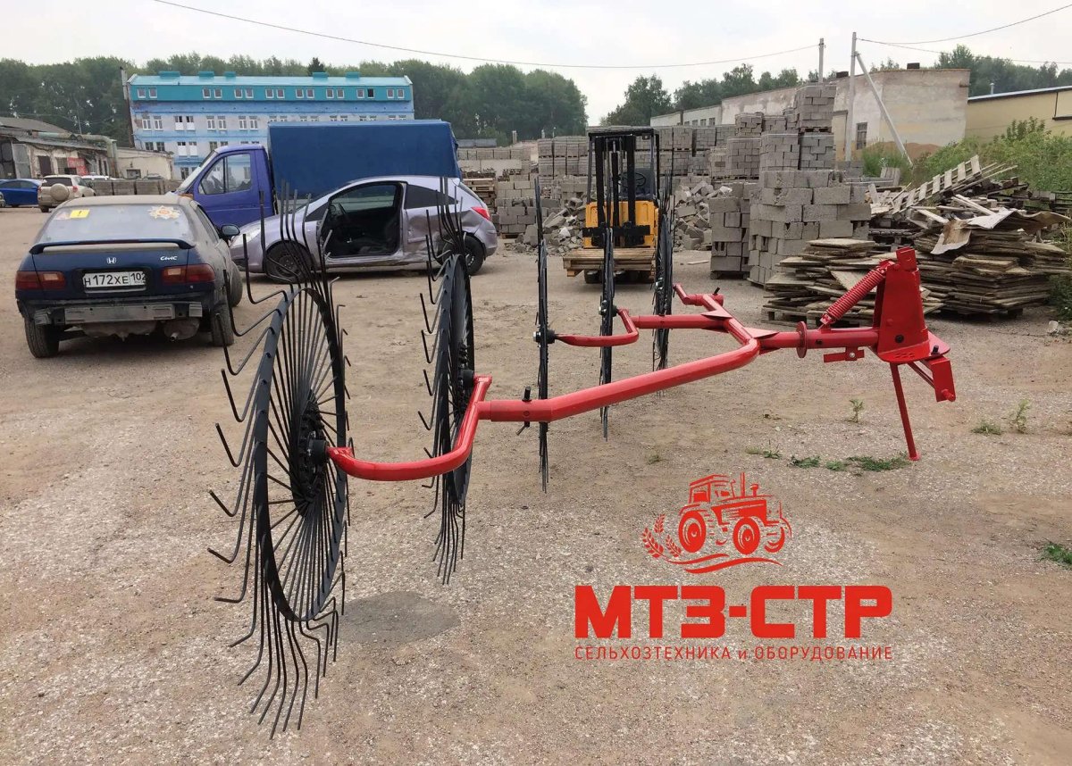 Грабли колесно-пальцевые "солнышко" на 4 колеса ГКП-4