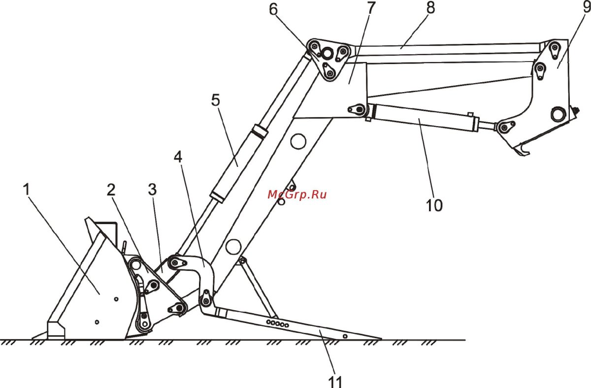 Ковш для трактора МТЗ 82 чертеж
