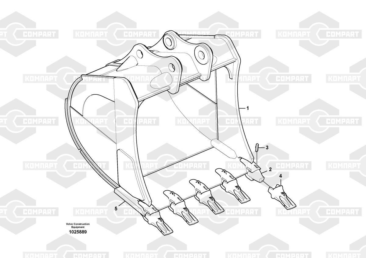 Чертеж ковша экскаватора ew1400