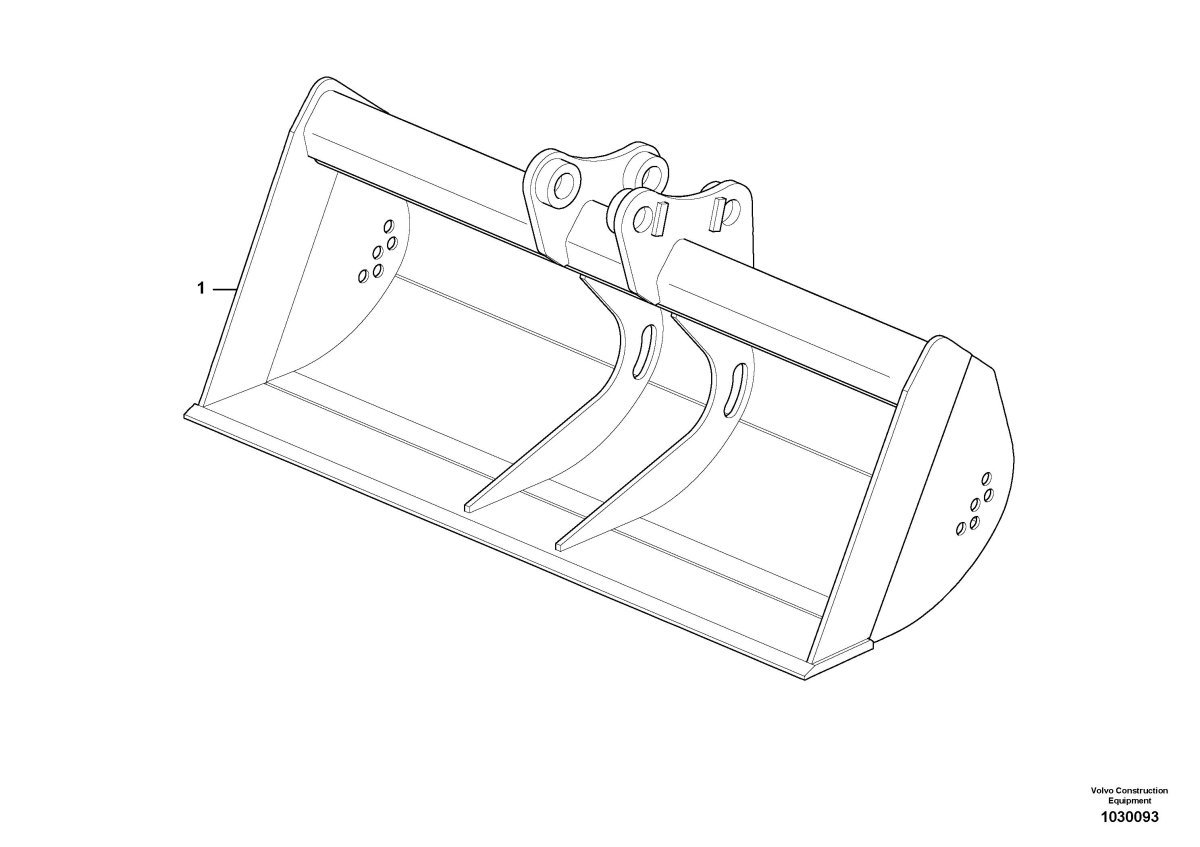 Планировочный ковш JCB чертеж