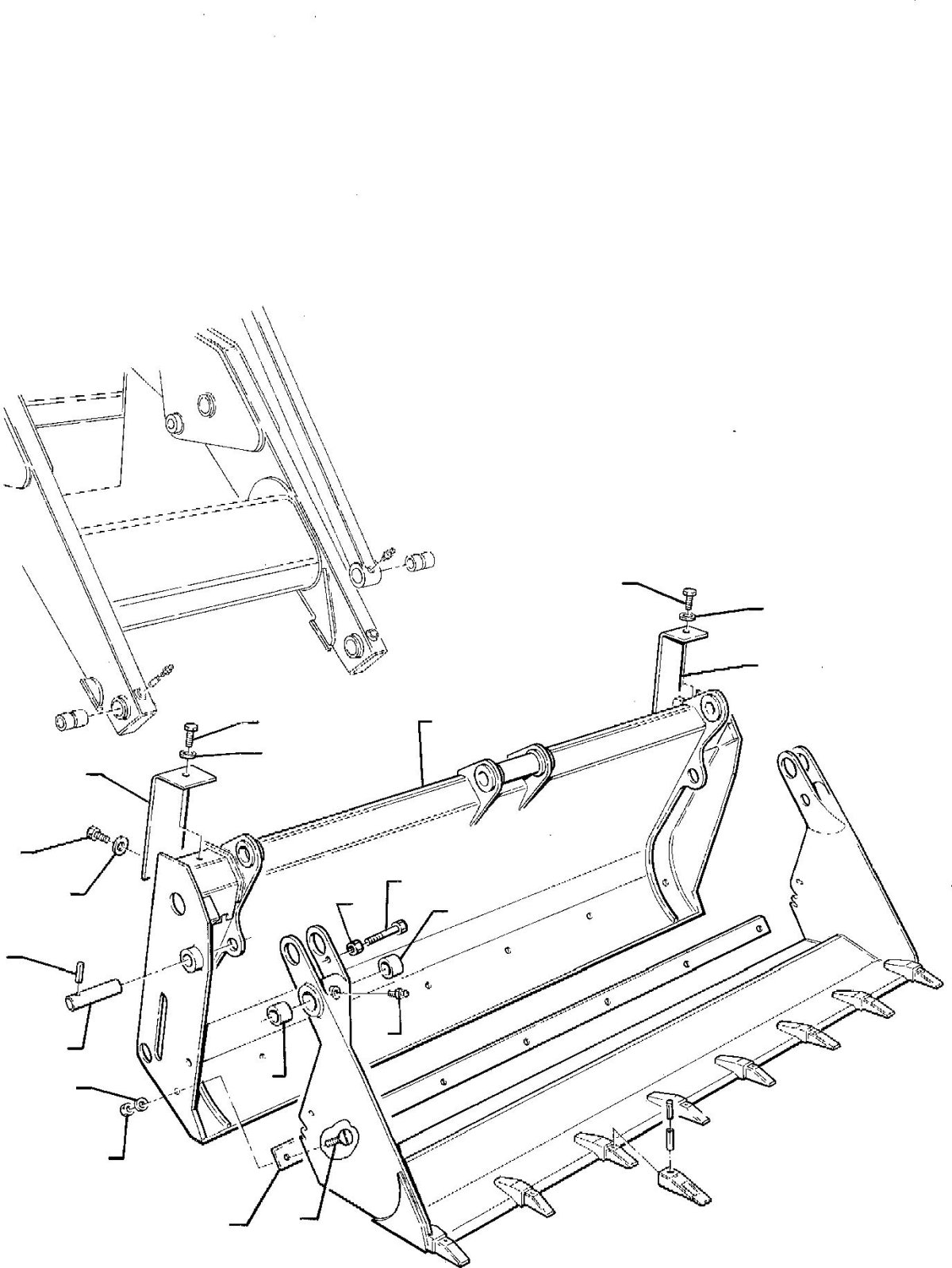 Ковш погрузчика челюстной чертеж