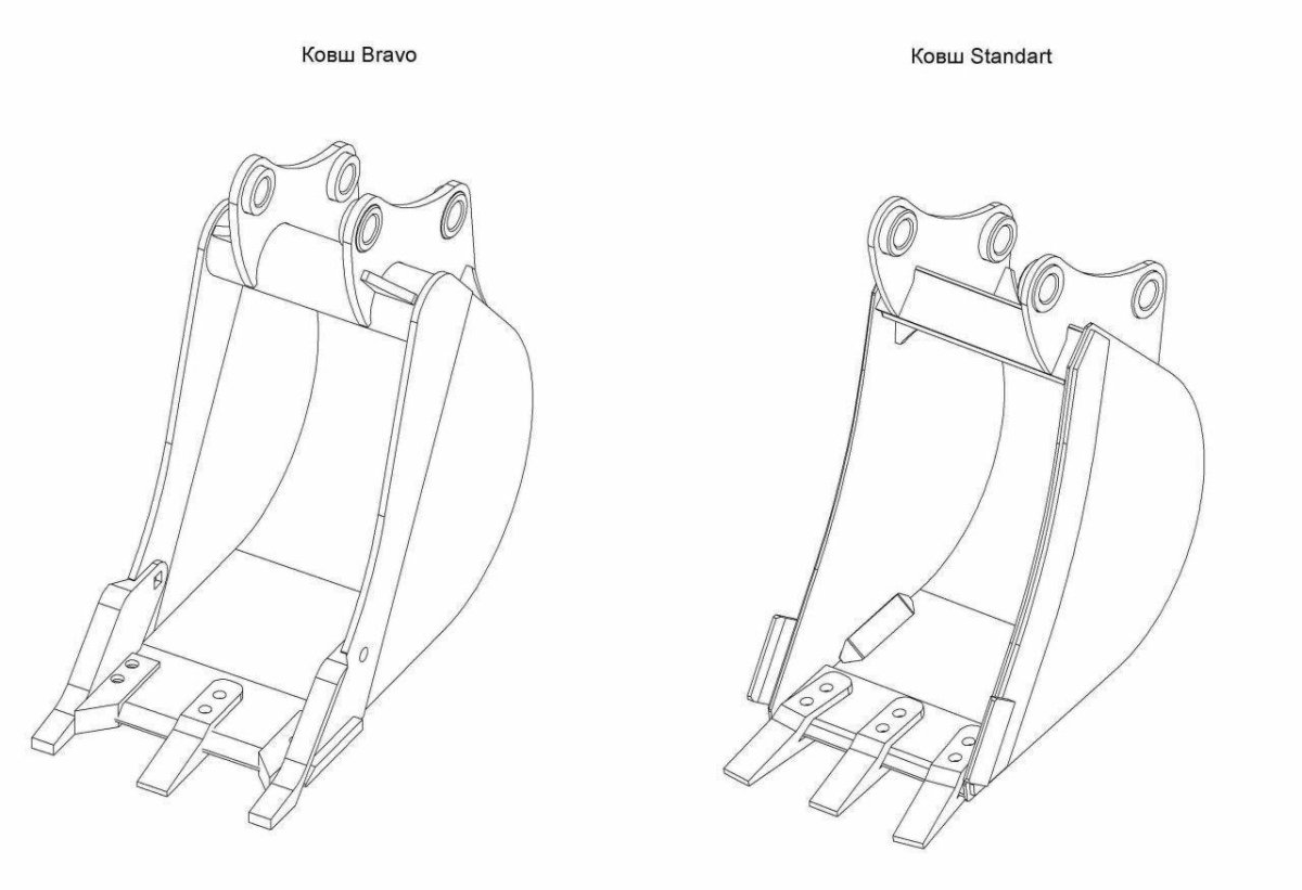 Ковш JCB 3cx чертежи