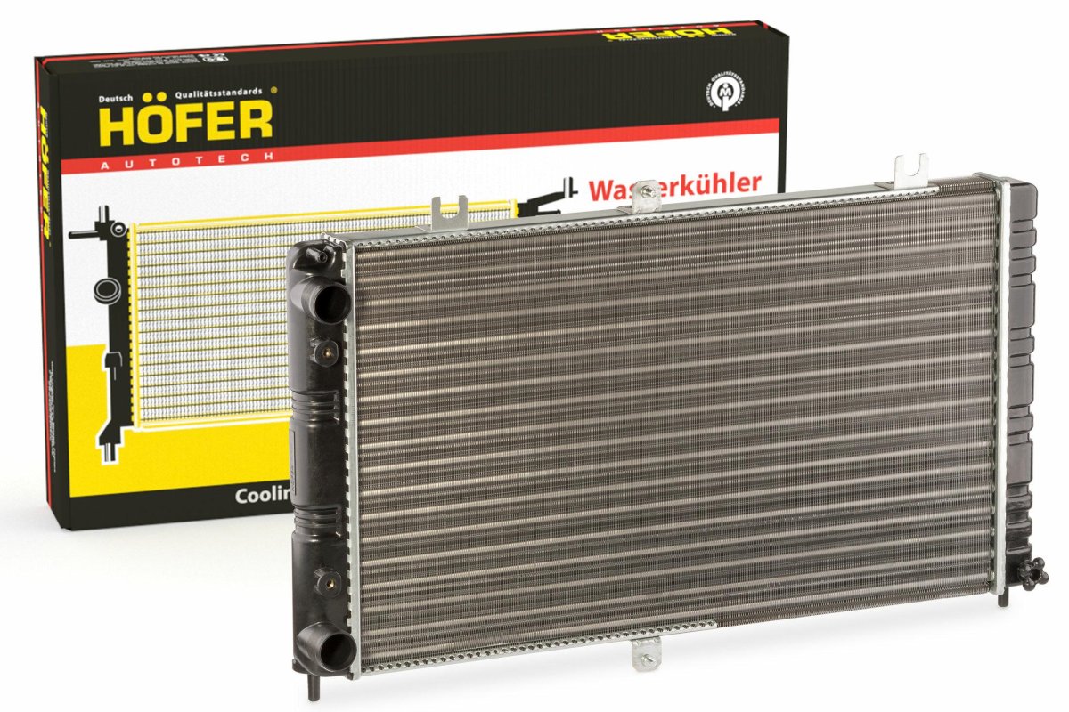 Радиатор охлаждения ВАЗ 2170 алюминий +a/c halla сборный Hofer HF 708 432