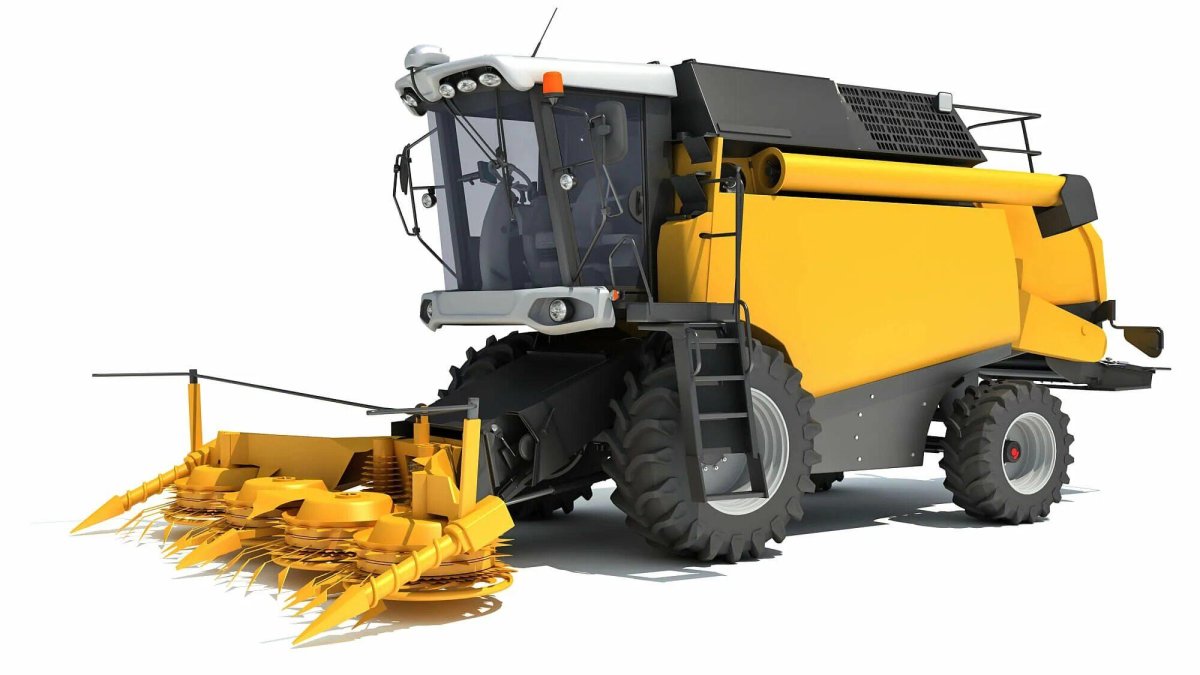 Комбайн 3d модель