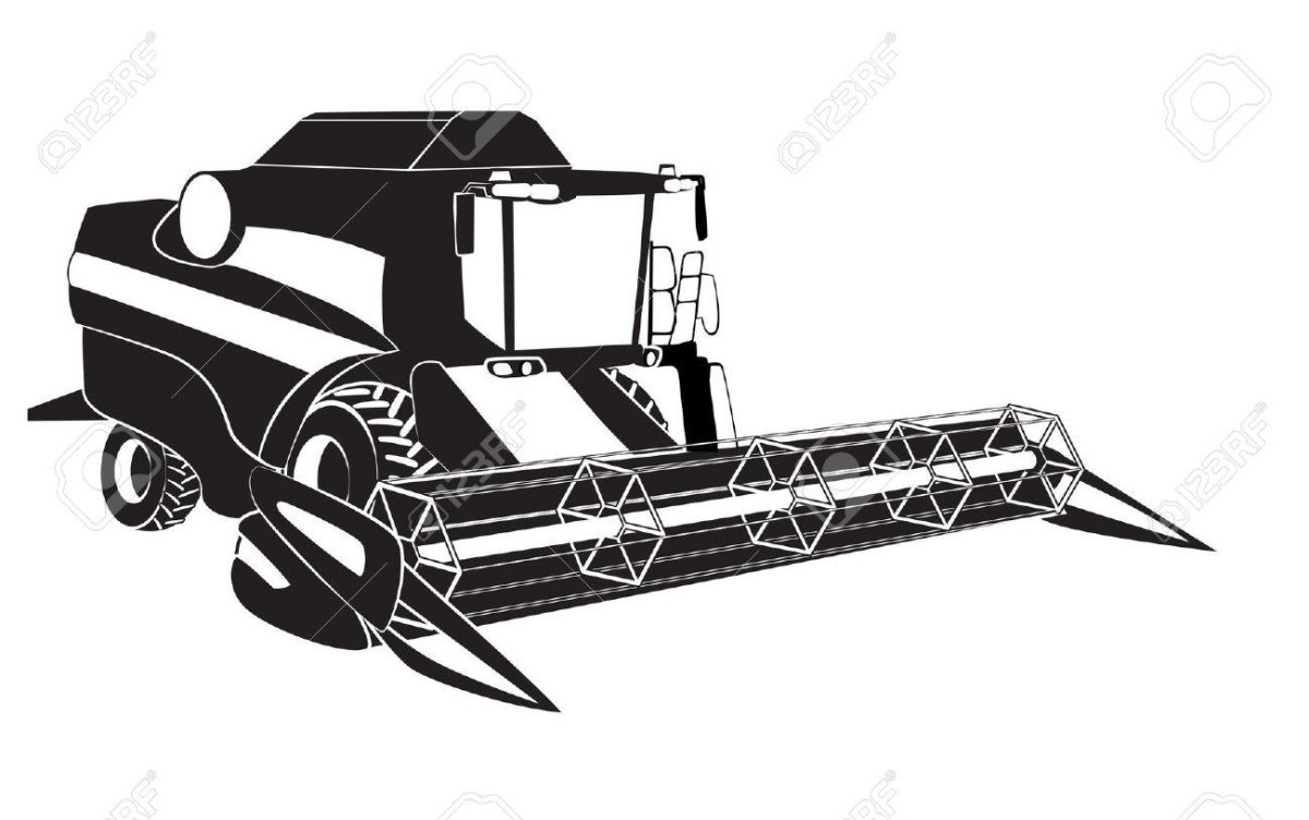 Свеклоуборочный комбайн вектор