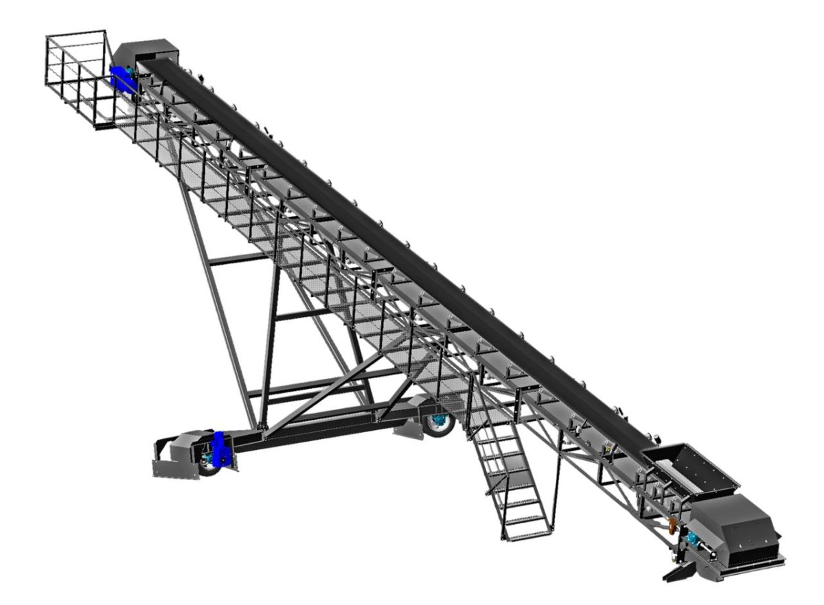 МЛК-1200 мобильный ленточный конвейер