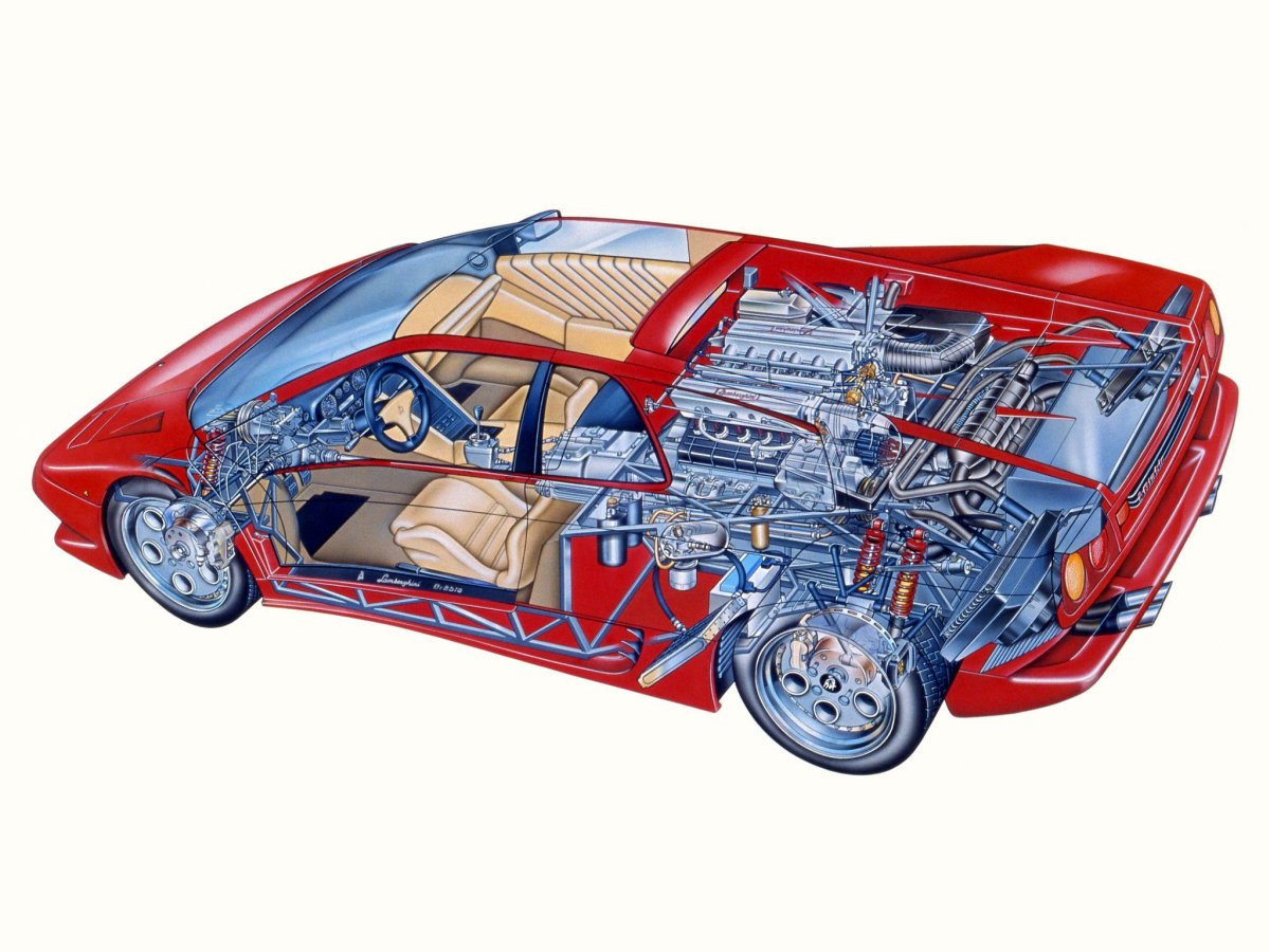 Lamborghini Diablo двигатель
