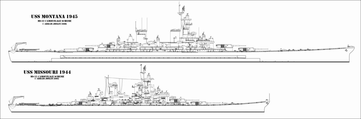 Линкор Миссури схема