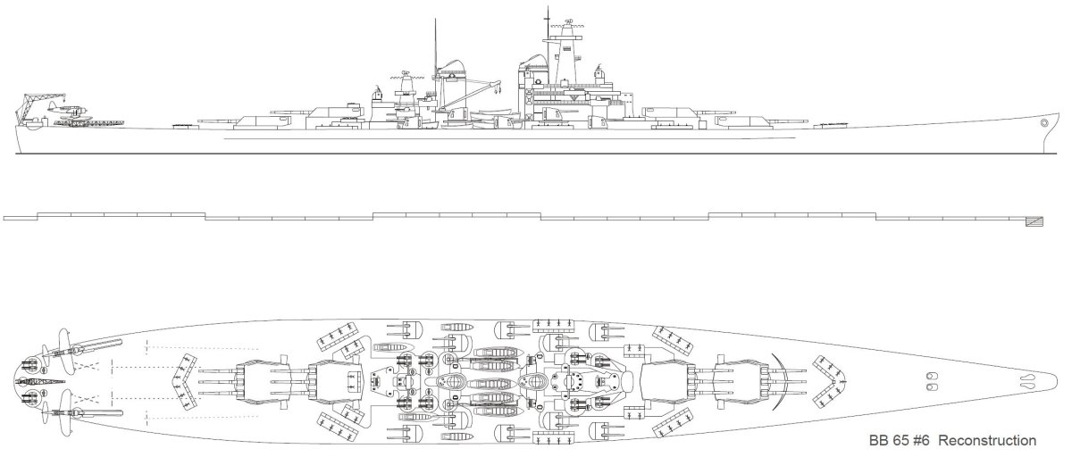 Линкор Монтана чертежи