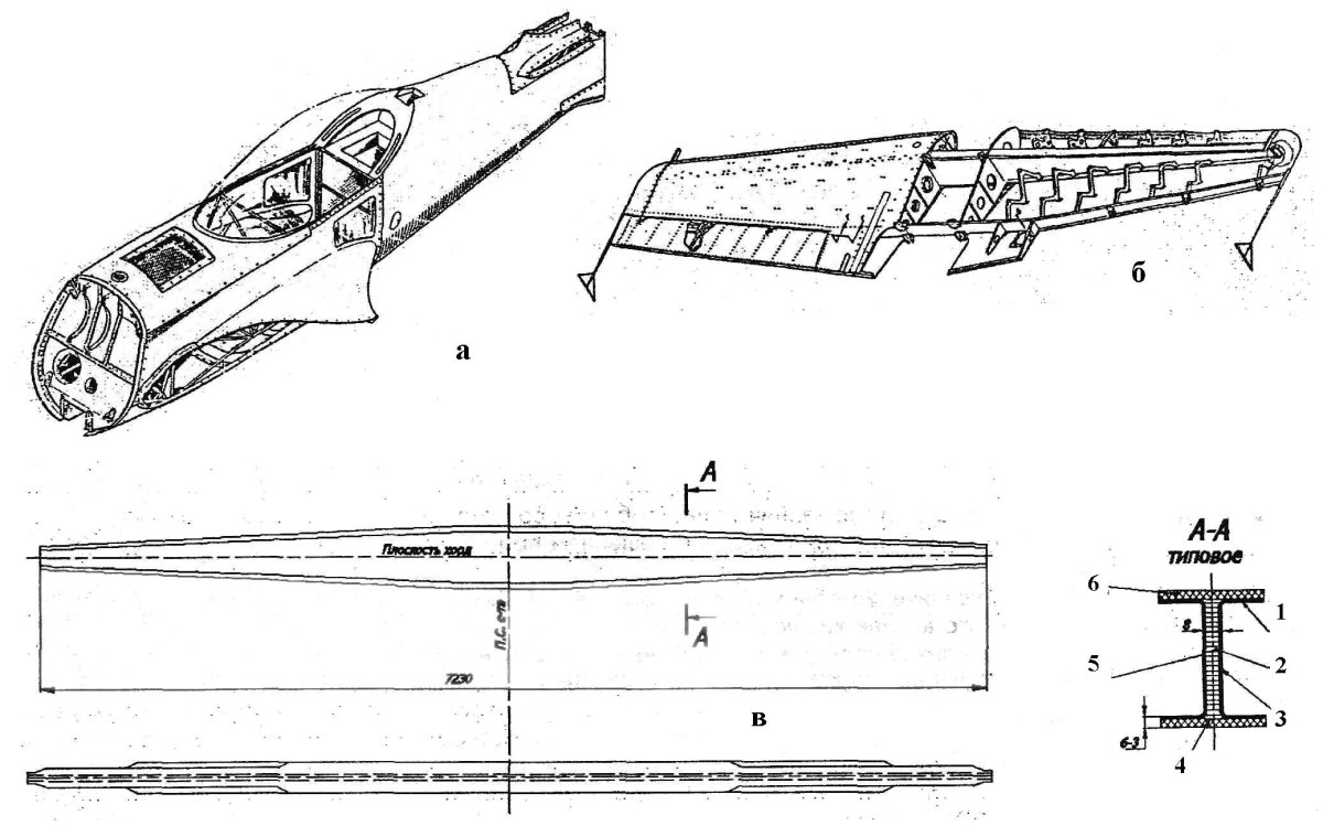 Лонжерон крыло як 40