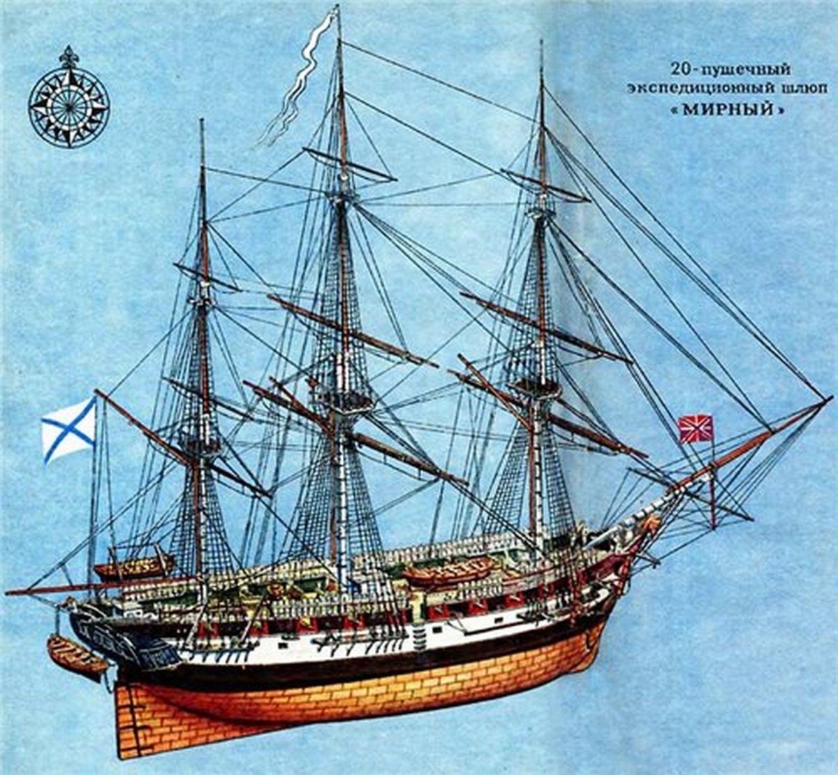 Мирный шлюп у Лазарева