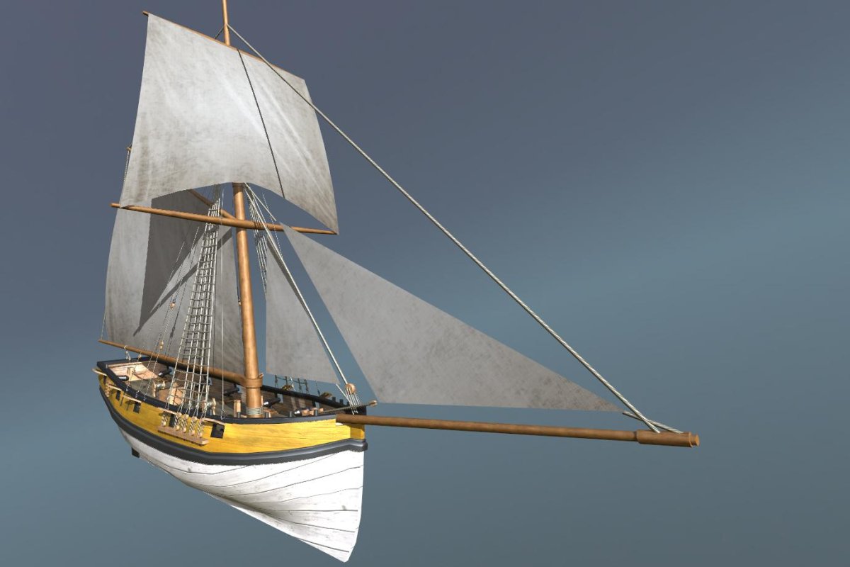 Куттер — одномачтовый парусный корабль