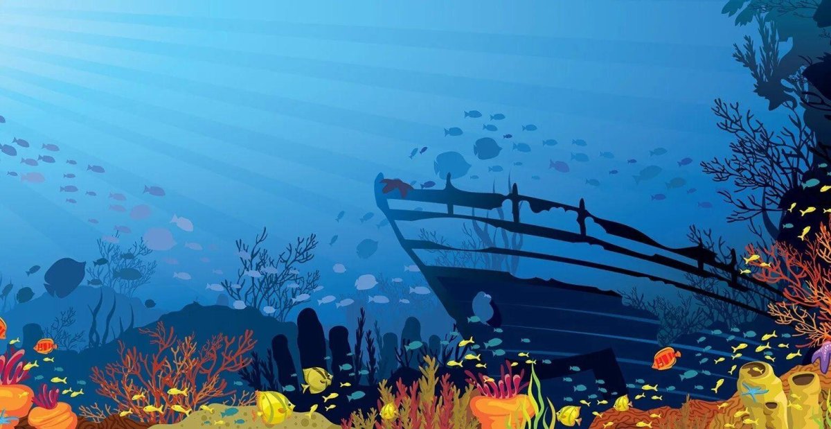 Морской фон мультяшный