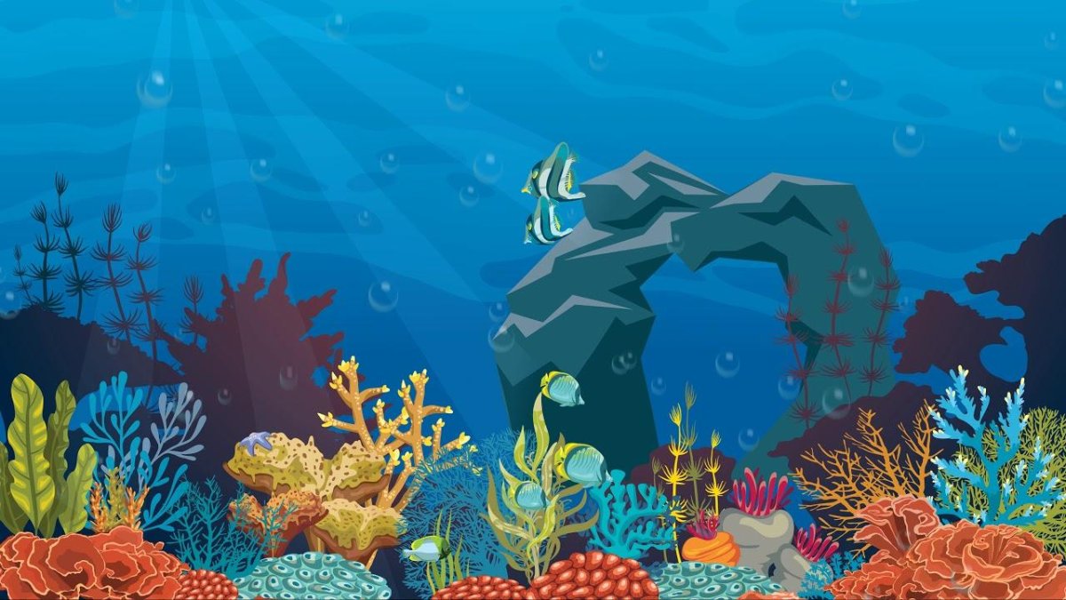 Морское дно мультяшное