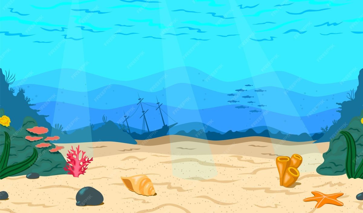 Морское дно мультяшное