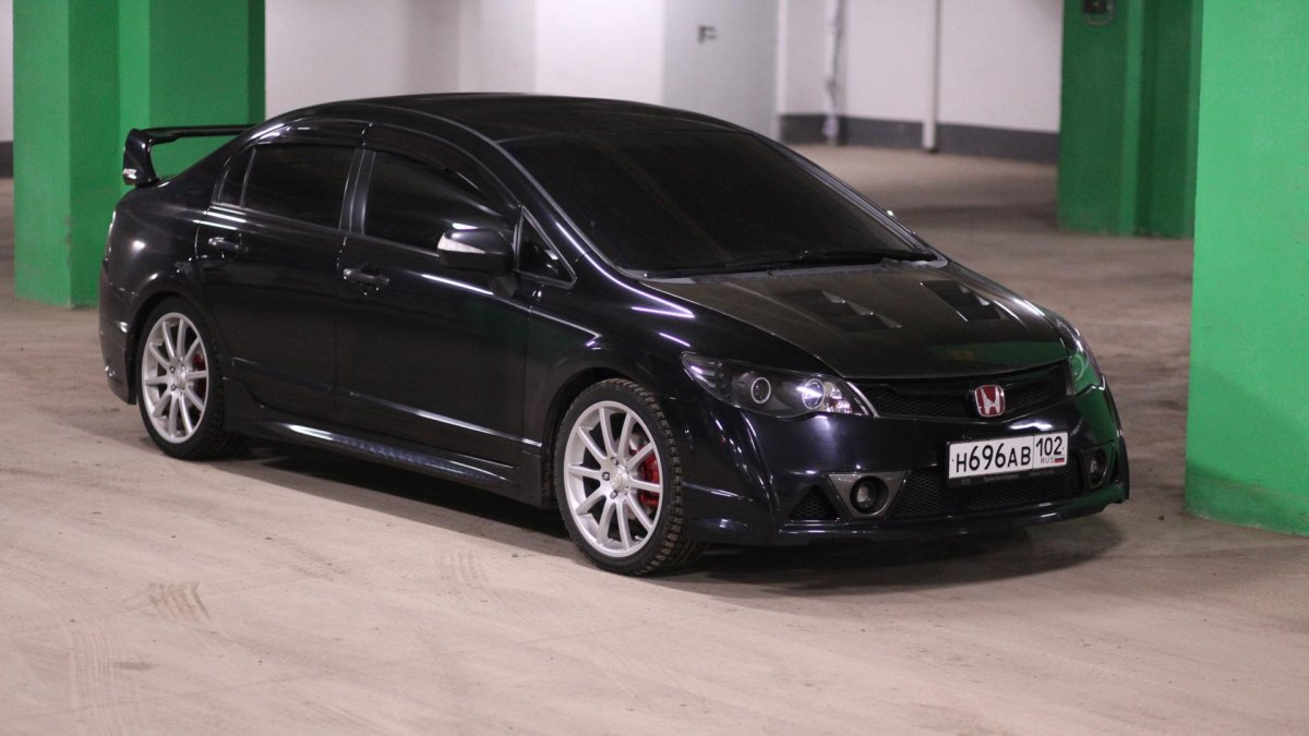 Honda Civic 4d Tuning Black