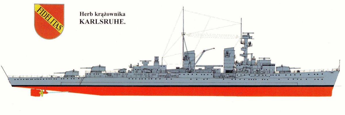 Немецкий крейсер Карлсруэ 1914