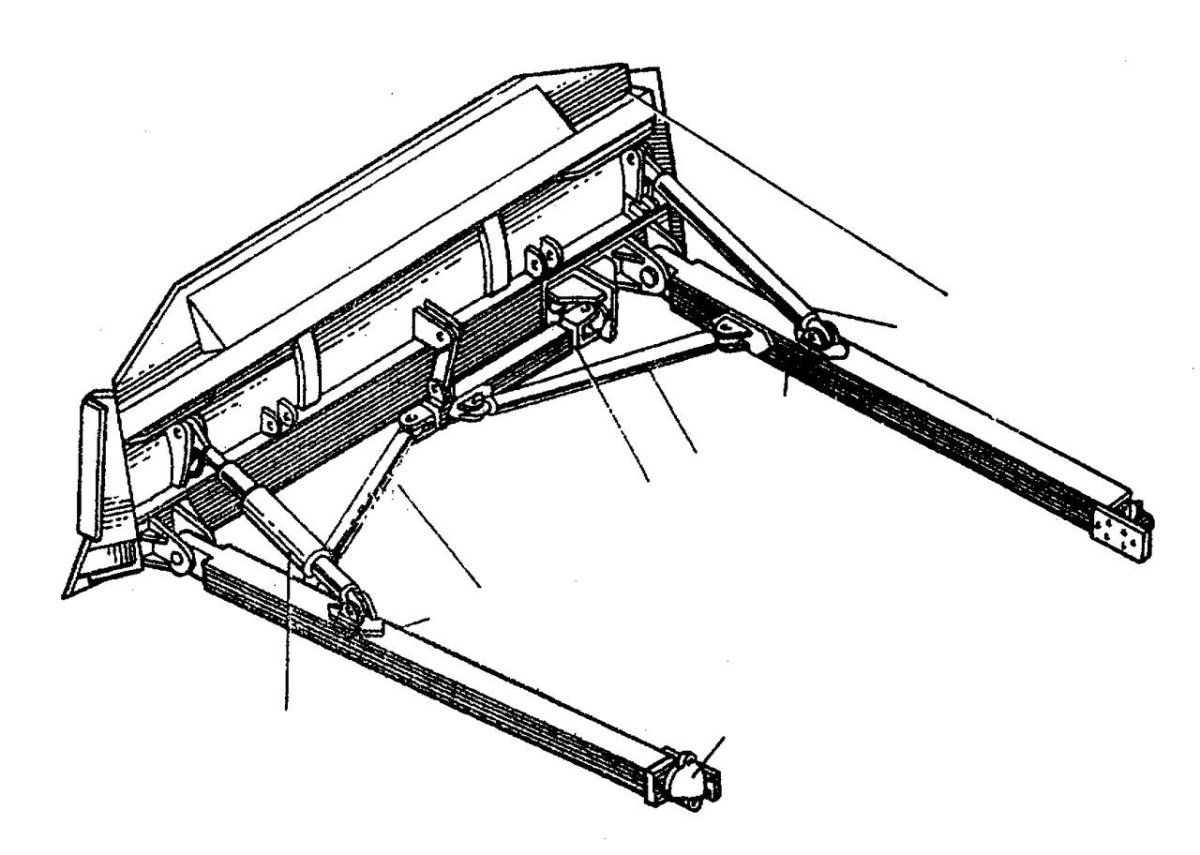 Поворотный отвал бульдозера т-130