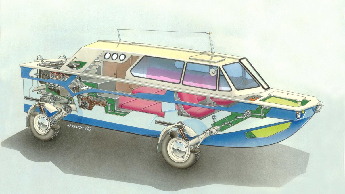 Катер амфибия Тритон-2