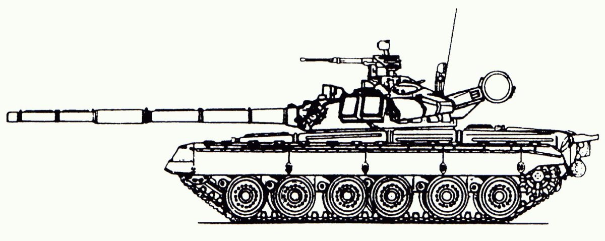 Танк т90 сбоку