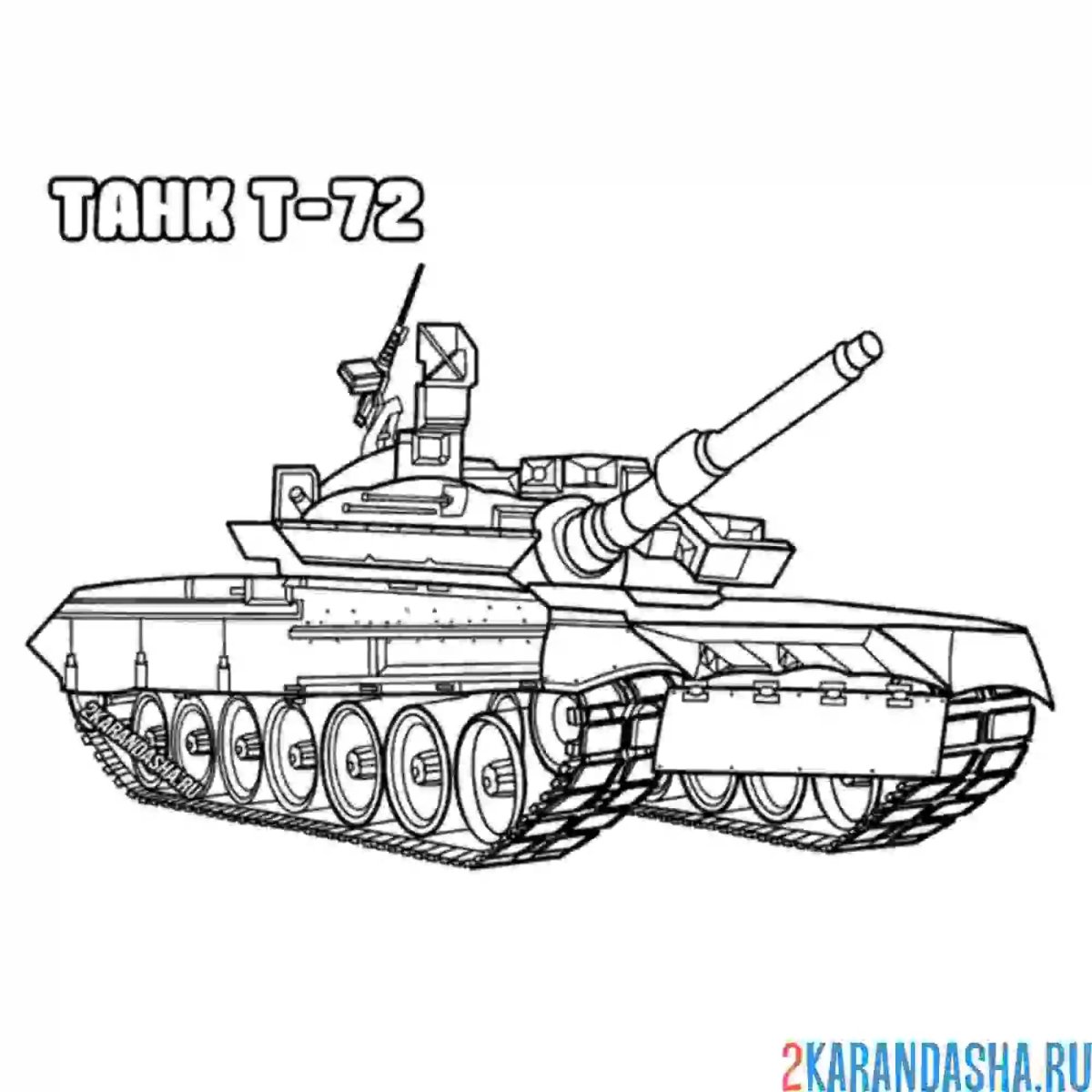 Раскраска танки т 72