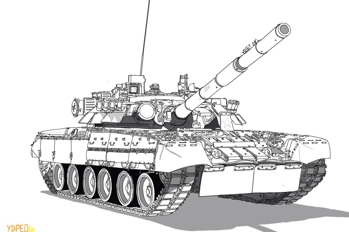 Танк т-80 рисунок