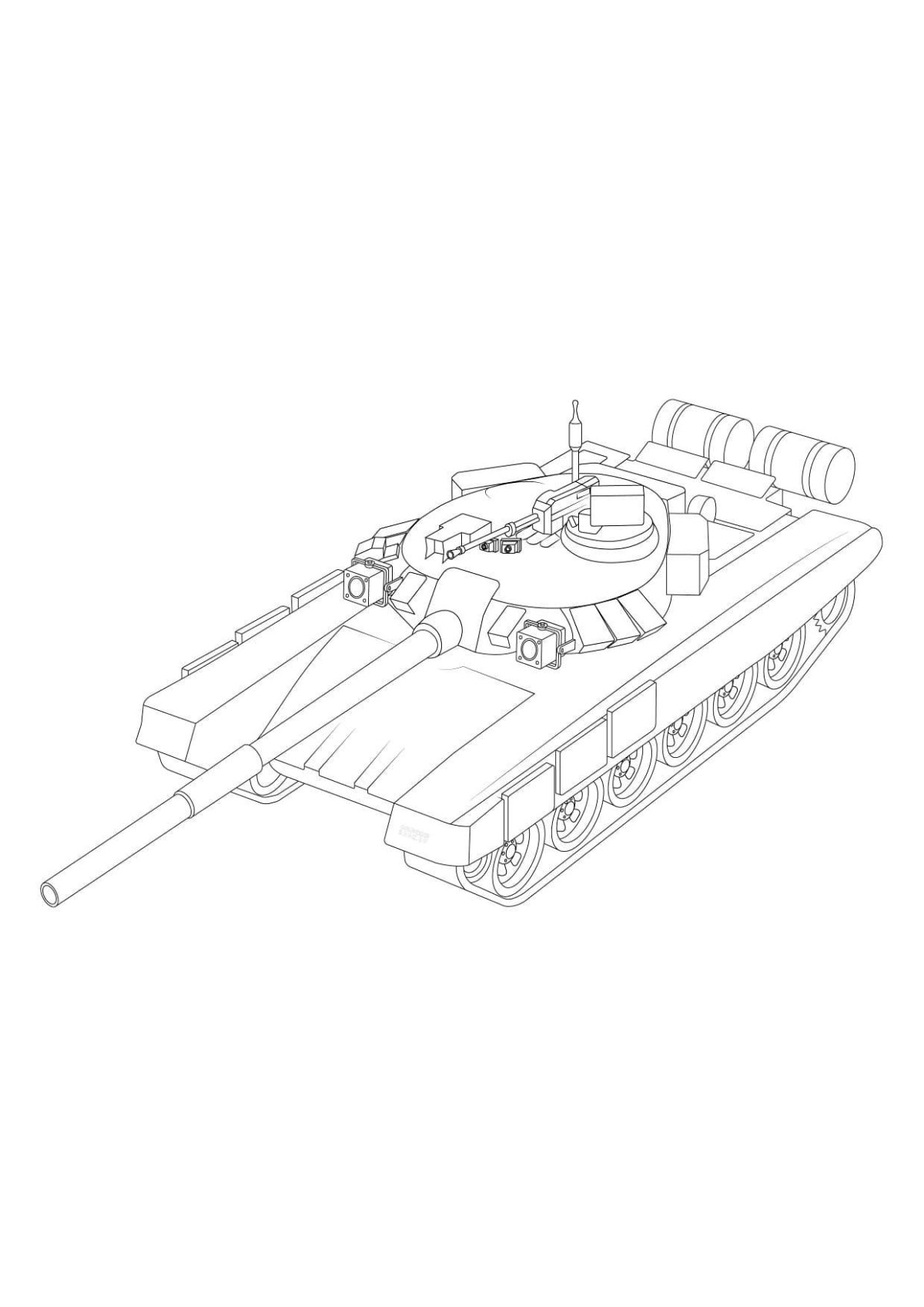 Раскраска танк т 90