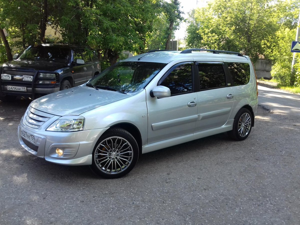 Тюнинг Ларгус серебристый