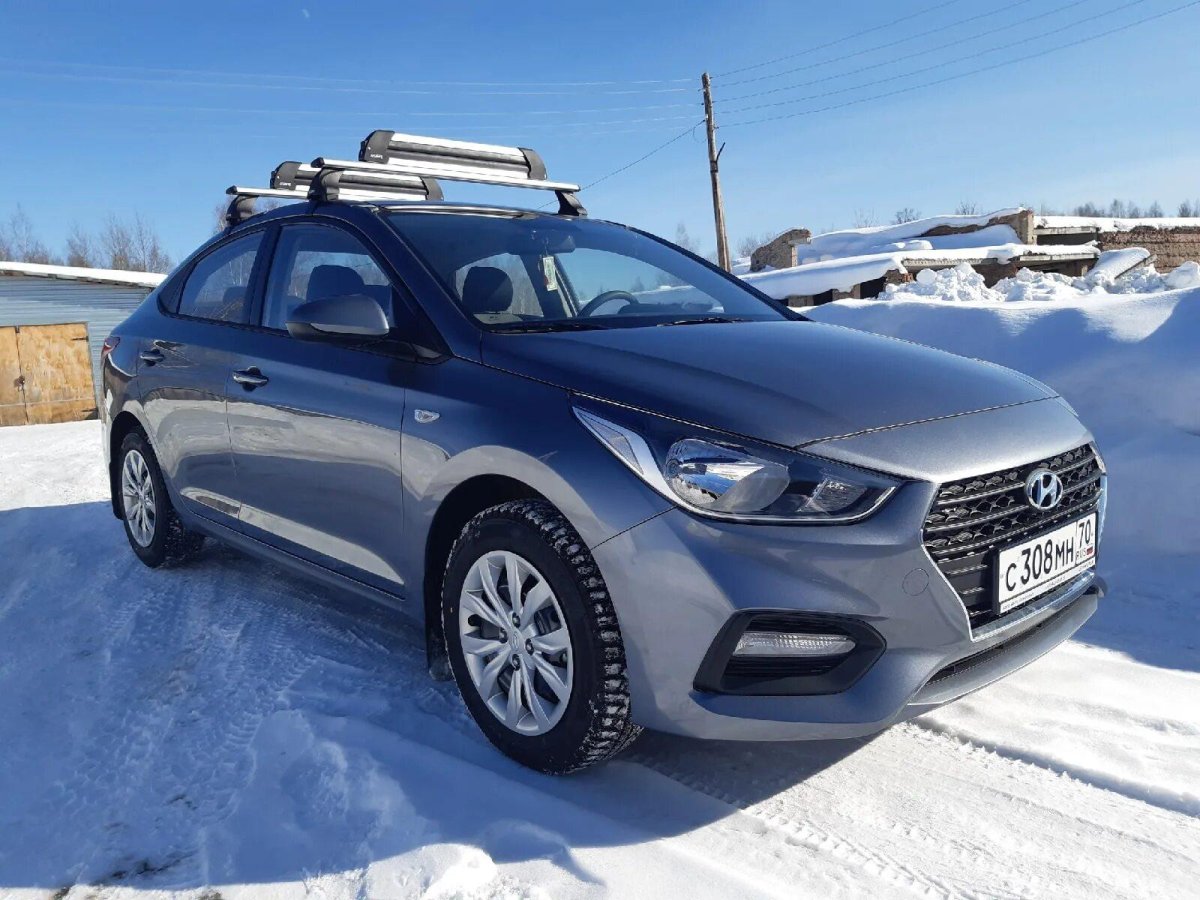 Hyundai Solaris 2013 багажник на крышу