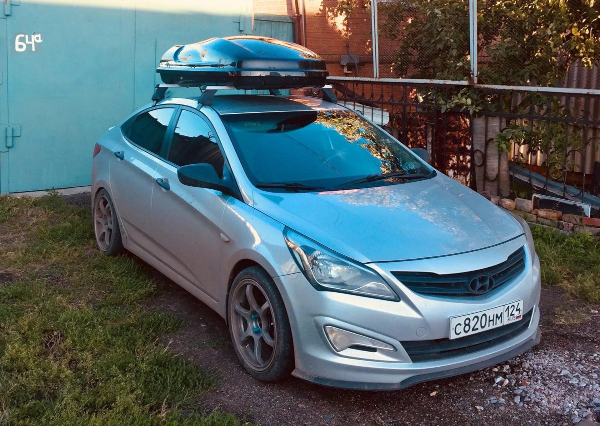 Hyundai Solaris 2013 багажник на крышу