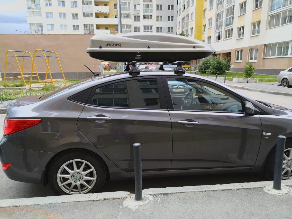 Автобокс на крышу Хендай Солярис 2