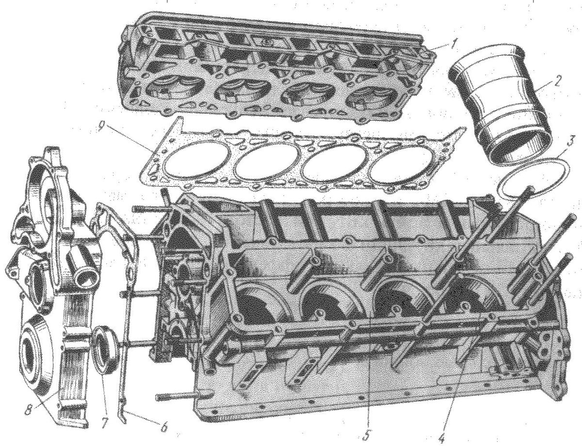 Блок цилиндров двигателя ЗМЗ-53