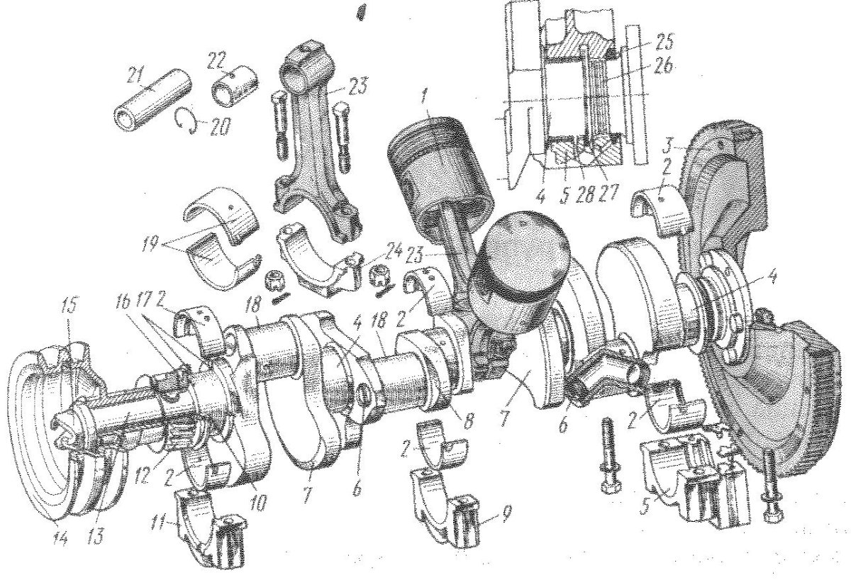 Кривошипно-шатунный механизм КАМАЗ 740