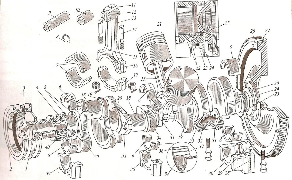 КШМ ДВС ЗИЛ 130