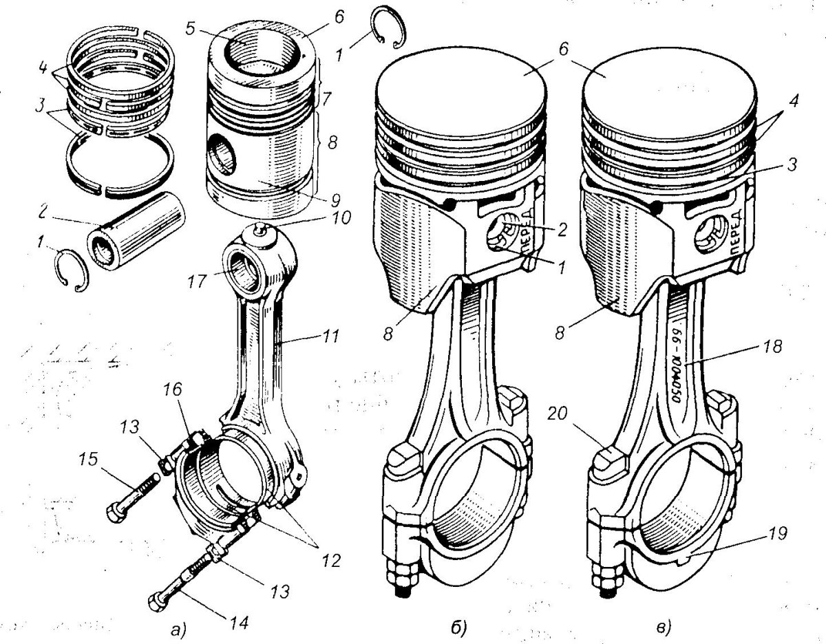 Шатунно-поршневая группа двигателя ВАЗ-2110