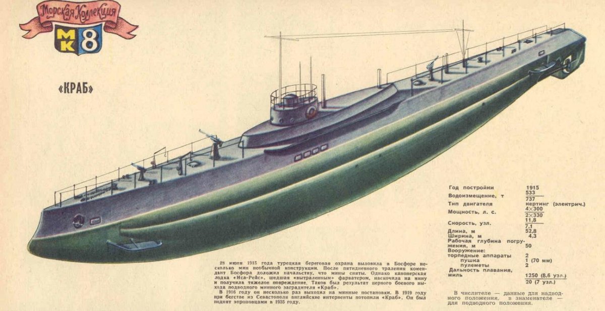 Подводный минный заградитель краб