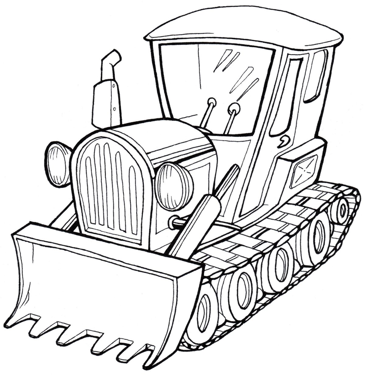 Раскраска трактор ДТ 75