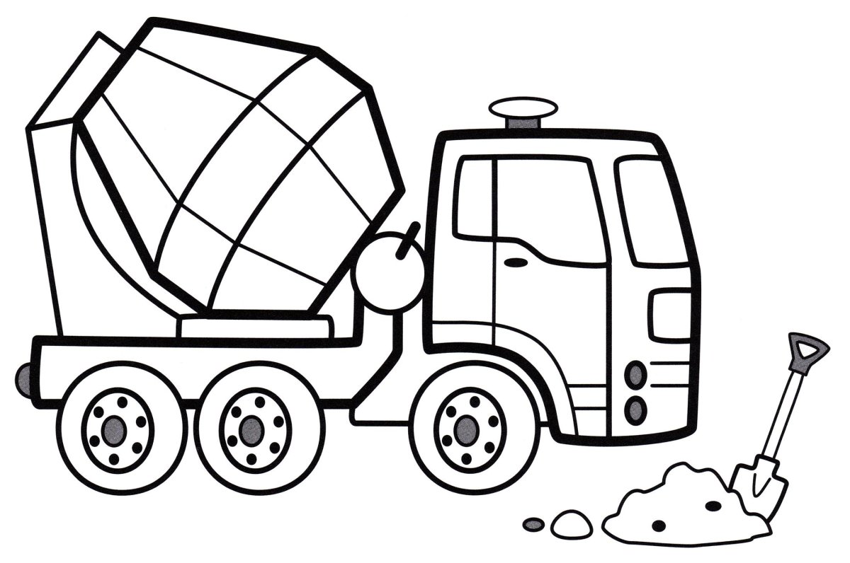 Бетономешалка Брудер раскраска