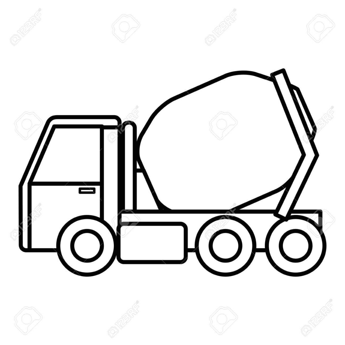 Бетона мешалка раскраска