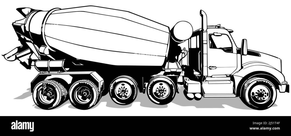 Автобетоносмеситель рисунок