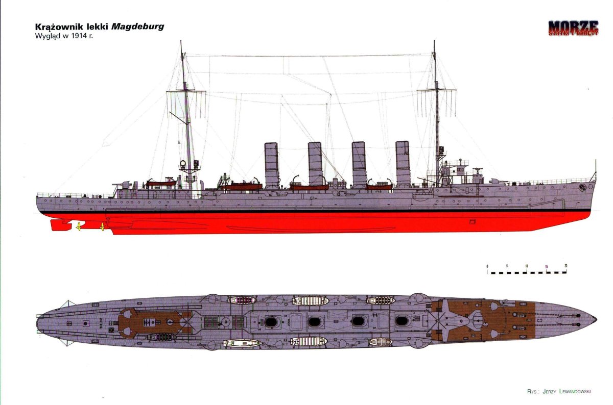 Крейсер Магдебург 1914