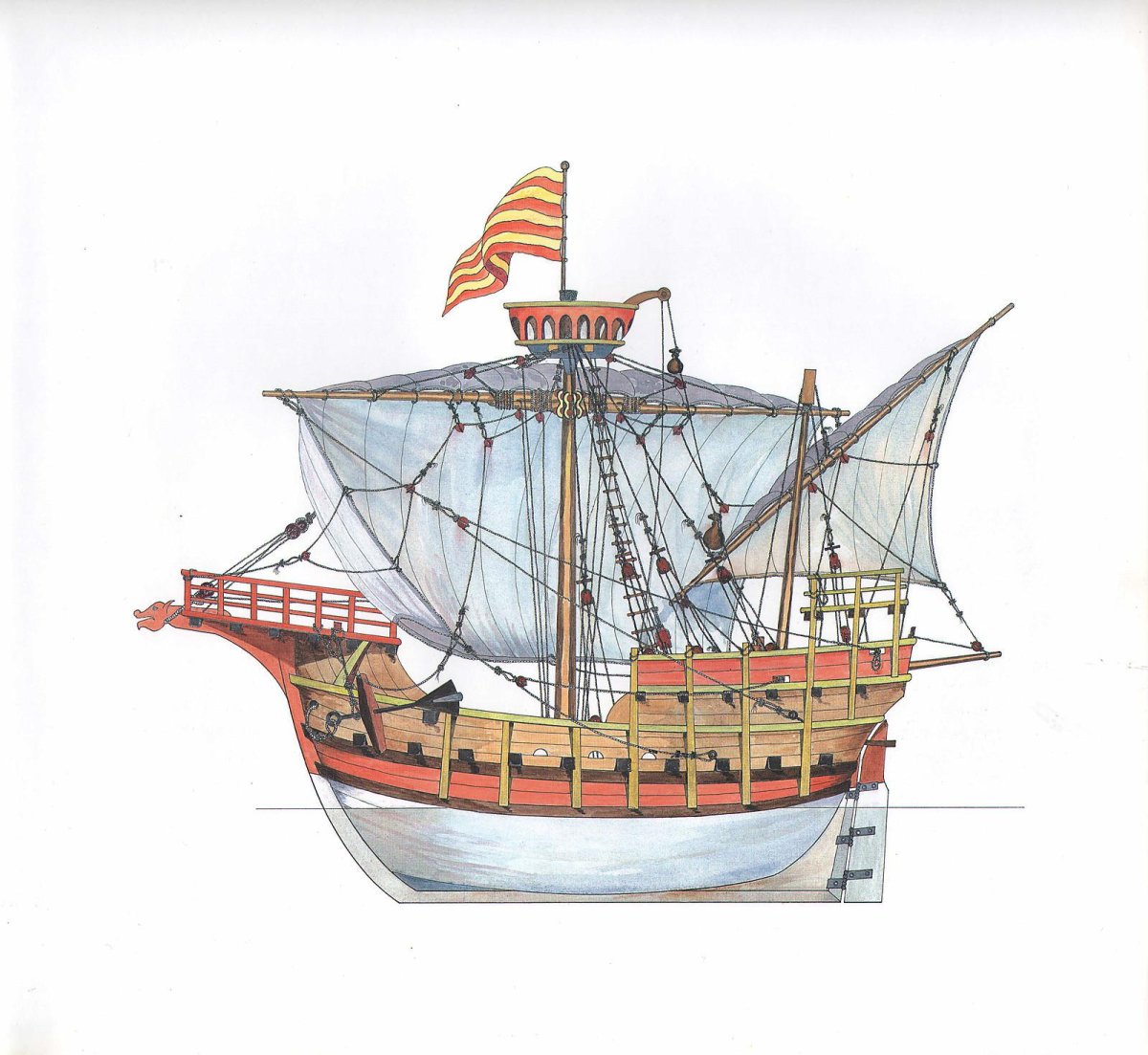 Венецианская каракка чертежи