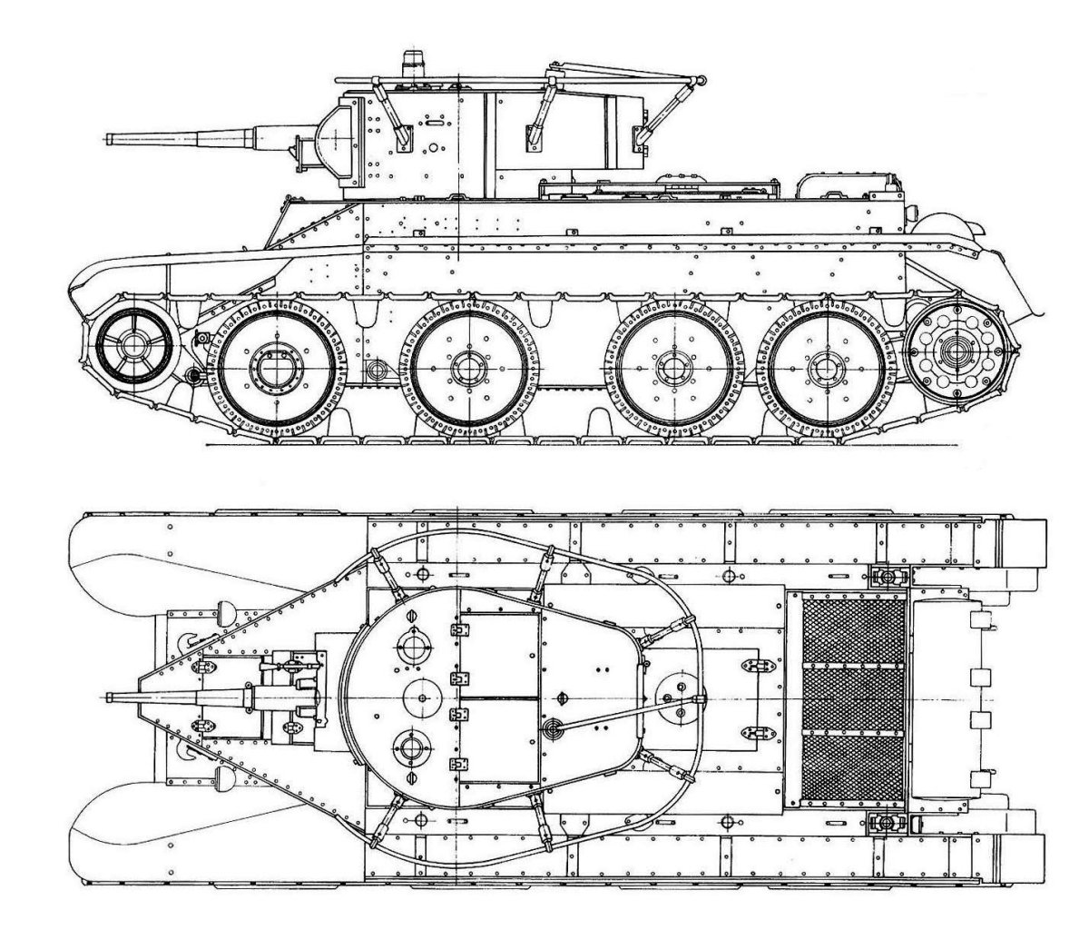 БТ-7 танк чертежи