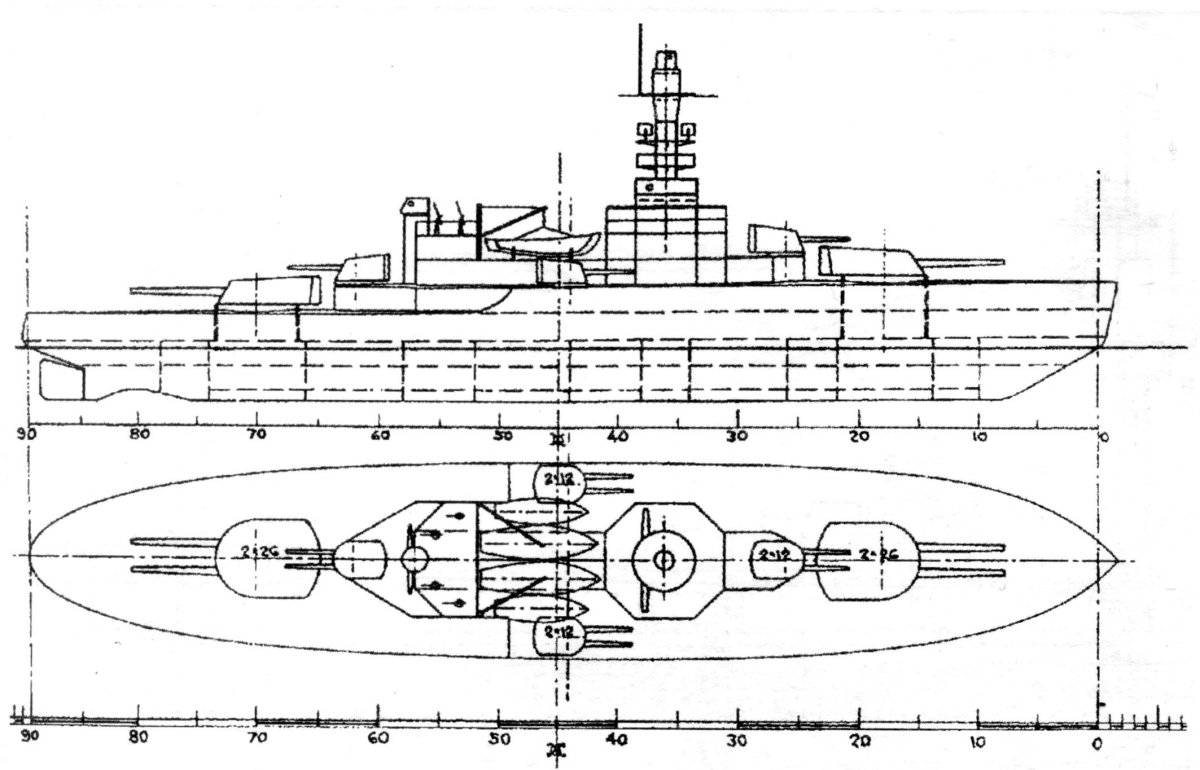 Броненосец береговой обороны Вяйнемяйнен, чертежи