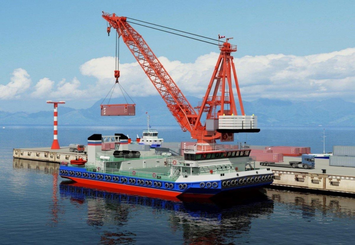 Плавучий кран Титан 2